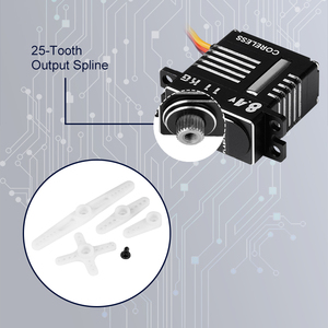 Flashhobby Hot SCX24 11KG 152oz Servo numérique micro haute performance 0.074s 8.4V HV sans noyau avec engrenages en acier 25T pour voiture RC et avion 20g - Product Image 5