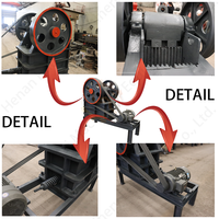 Petite machine de concassage de pierres portative, concasseur de granit, de basalte, de marbre, mini concasseur mobile à mâchoires, moteur diesel