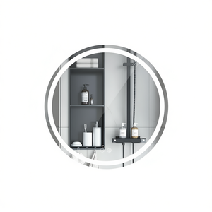 Smart Circular LED Bathroom <b>Mirror</b> 60x60cm With Defogger Wall Mounted For Modern Bathrooms - Product Image 2