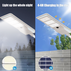 Lampione Solare LED 300W/400W/500W Impermeabile IP65 con Batteria LiFePO4 e Controllo Luce Diurna per Uso Stradale ed Esterno - Product Image 4