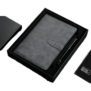 Kinh Doanh notepad thiết kế mới A5 bìa cứng máy tính xách tay Bộ Quà Tặng PU da bìa với chủ đề may và bút - Product Image 1