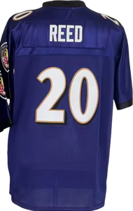 Maillot de football pour homme de qualité supérieure, cousu # 52 R.LEWIS # 20 REED Vêtements de sport rétro en maille respirante grande taille séchage rapide - Product Image 2