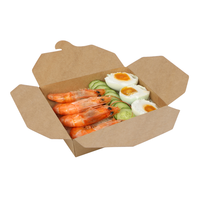 Kunden spezifischer umwelt freundlicher Einweg-Lunchbox aus braunem Kraft papier Fast-Food-Verpackungs behälter für Nudeln und Lebensmittel zum Mitnehmen