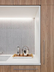 Cổ điển xương cá 12x48 Mét Dải nhỏ Finger Shape sứ trang trí Gạch Mosaic cho phòng tắm và nhà bếp - Product Image 5