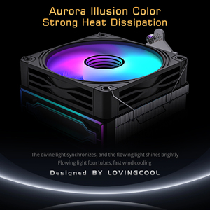 Lovinglcool argb CPU Cooler 4 heatpipe duy nhất tháp tản nhiệt với PWM 120 mét fan đối với lga1700 AM5 AM4 2011 1356 2066 <span class=keywords><strong>1366</strong></span> 1200 - Product Image 2