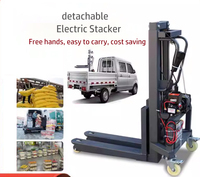 Mini Transpallet Elettrico a Batteria con Sollevatore a Due Stadi per Attrezzature da Palco e Carrelli Elevatori Audio