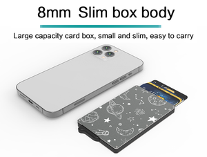 Slim minimalist <b>metal</b> <b>wallet</b> RFID blocking money clip Aluminum card holder credit Fashion <b>metal</b> card holder - Product Image 2