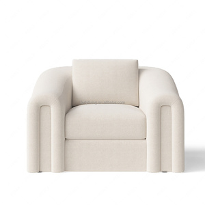 FERLY Poltrona Scultorea Modernista Francese con Schienale Curvo, Realizzata a Mano, Arredamento per Soggiorno e Salotto - Product Image 1
