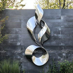 Statua Moderna Astratta in Acciaio Inossidabile per Esterni, Scultura <span class=keywords><strong>da</strong></span> Parete - Product Image 6