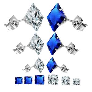 ต่างหูแบบติดหู ชุดเครื่องประดับประดับด้วยเพทายสองสีสันสดใส ราคาโรงงาน สำหรับผู้หญิง ต่างหู เครื่องประดับ ของขวัญ - Product Image 1