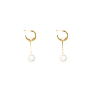 YIFANSHI French Light High Grade Imitation Pearl Tassel Long Simple Sweet Small Popular Design Earrings fashion jewelry