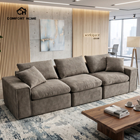 Canapé modulaire sectionnel en forme de L, moderne, en mousse haute densité, avec ressorts ensachés flexibles, extensible et compressé, pour appartement et villa