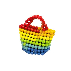 2024 nouveau type matériel SmFeN boule aimants coloré bucky ball arc-en-ciel sphère magnétique boules magnétiques