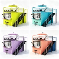 Magasin mobile extensible en promotion, conteneur contemporain de 10ft et 20ft, bar et café pop-up, et magasin de proximité modulaire et mobile