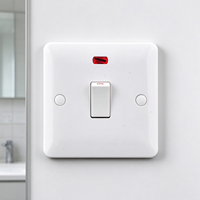 Interrupteur de commande bipolaire 20A personnalisé OEM avec indicateur néon, pour chauffe-eau, panneau ignifuge, interrupteurs muraux