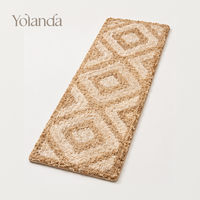 Tapis d'escalier en jute tissé à la main, écologique, personnalisable, vente en gros, très demandé, 0,9x2,6 pieds, pour escalier domestique