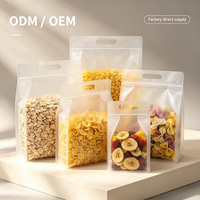 Op maat gemaakte kleurrijke, voedselveilige PE-zakken met achtzijdige verzegeling en ritssluiting, lage minimale bestelhoeveelheid, voor snacks, gedroogd voedsel, fruit en noten