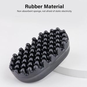Brosse coiffante en silicone de haute qualité pour cheveux bouclés, noire, pour hommes, outils en éponge durables pour tordre les cheveux - Product Image 1