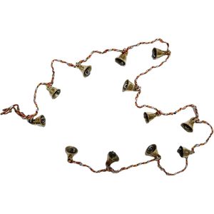 PARIJAT HANDICRAFT Cuerda decorativa de latón de Metal Vintage Estilo indio campanas pequeñas Acentos colgantes de pared de comercio justo - Product Image 5