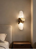 Lampe murale minimaliste italienne en albâtre espagnol, lampe d'escalier, design pour couloir d'hôtel, lampe de salon personnalisée pour villa