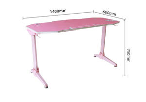 Personalizzare rosa tavolo da gioco con RGB luci Led computer scrivania gaming desk per sala giochi - Product Image 2