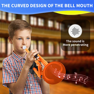 Trompeta de Plástico Profesional de Buena Calidad <span class=keywords><strong>y</strong></span> Económica, Instrumento en Tono de Si Bemol para Estudiantes <span class=keywords><strong>y</strong></span> Profesionales - Product Image 4