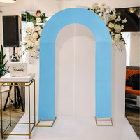 Décor de mariage, toile de fond personnalisée, élégante, moderne, une seule pièce, en forme de U, double face, arche ouverte, housses de toile de fond pour la décoration de mariage