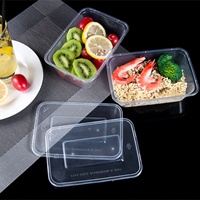 Contenants alimentaires en plastique jetables épais pour usage commercial et domestique, boîtes d'emballage transparentes multifonctions pour plats à emporter