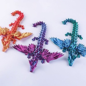 35cm 3D Printed Big Flying Dragon Crystal Fidget Toy Colorful Plastic Desk Pet for Home Decor Birthday Gift for Boys - Product Image 1