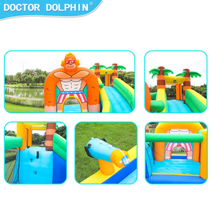 Inflatable Water <b>Slide</b> Bounce House with Splash <b>Pool</b> and Climbing Area for Outdoor Kids Play - Product Image 4