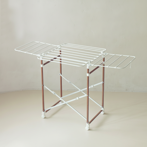 [HOME FRIEND] Séchoir à linge carré miniature en bois, séchoir à linge carré avec cadre carré compact pour serviettes et séchage du linge quotidien - Product Image 1