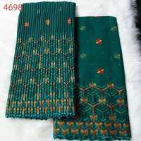 4698 Dentelle suisse en voile, dentelle africaine nigériane Lafaya, ensemble de 5 yards + 4 yards de dentelle en coton, tissu de Dubaï