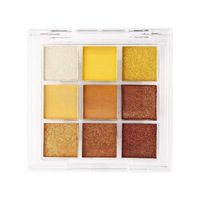 Palette de fards à paupières nacrés chocolat 9 couleurs, imperméable, en gros, végétalienne et sans cruauté animale