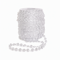 Décoration de mariage : Rideau de perles acryliques, centres de table, toile de fond personnalisée, imperméable, 15 mètres, pour événements extérieurs, en gros