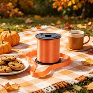 Nastro decorativo arancione Cinta Naranja 450M in poliestere di alta qualità, confezione da 3 pezzi. - Product Image 4