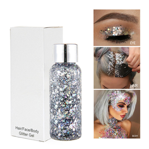 Marque privée Visage Glitter Cosmétique Mixte Noël Chunky Glitter Gel pour Cheveux Visage Corps <span class=keywords><strong>Maquillage</strong></span> - Product Image 3