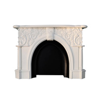 Manteau de cheminée, armoire de cheminée en bois massif de style français, manteau de cheminée décoratif sculpté à la main pour la décoration intérieure du salon et de la villa