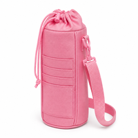 Sac bandoulière en nylon avec doublure en aluminium et cordon de serrage, pochette pour bouteille d'eau avec emplacements pour cartes, directement de l'usine