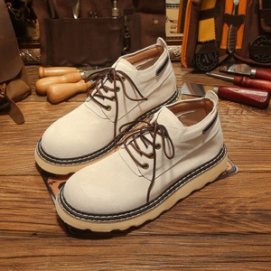 Botas de Trabajo para Hombre, de Cuero Genuino, Casuales, Antideslizantes, de Gamuza, Estilo Retro, Transpirables, para Exteriores - Product Image 3