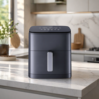 Friteuse à air manuelle classique 8,5 L 1700 W à panier unique avec revêtement antiadhésif et tiroir facile à nettoyer – Fabriquée en Chine