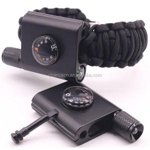 <span class=keywords><strong>Bracelet</strong></span> Paracord vert <span class=keywords><strong>militaire</strong></span> <span class=keywords><strong>de</strong></span> <span class=keywords><strong>survie</strong></span> en plein air avec lumière LED - Product Image 3