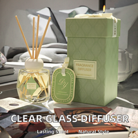 Coffret Cadeau Diffuseur à Bâtonnets de Luxe 180ml, Huile Essentielle Naturelle, Écologique, Arôme Longue Durée, Bâtonnets en Rotin, Désodorisant d'Ambiance pour la Maison