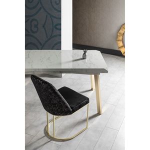 Juego de Comedor Moderno y Duradero de 6 Piezas con Sillas de Respaldo Sólido, Estructura de Madera y Metal para Muebles del Hogar - Product Image 2