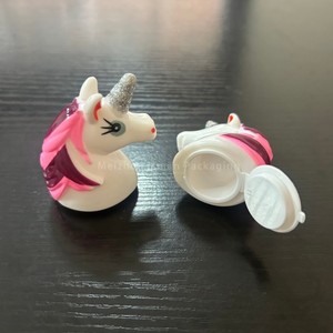 ISMAN 10g Contenants vides pour baume à lèvres en forme de licorne mignonne, étuis à rouge à lèvres animaux de dessin animé pour enfants, pots cosmétiques, emballages de maquillage - Product Image 5