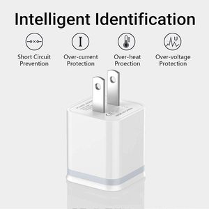 อะแดปเตอร์ชาร์จคุณภาพสูง หัวปลั๊กแบบ US อะแดปเตอร์ชาร์จ USB, 2.1A 5V พอร์ต USB <span class=keywords><strong>ค</strong></span>ู่ ชาร์จเร็วพิเศษ อะแดปเตอร์จ่ายไฟ USB <span class=keywords><strong>ส</strong></span>ำหรับโทรศัพท์ - Product Image 2