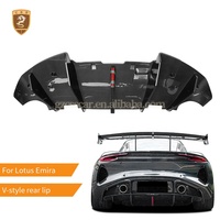 Lèvre de diffuseur arrière en fibre de carbone sèche style V pour Lotus Emira Car Modified Parts