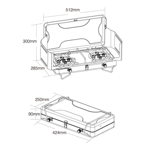 Réchaud à gaz portable mini <span class=keywords><strong>butane</strong></span>/<span class=keywords><strong>propane</strong></span> GARIDA au design moderne pour les campeurs, équipement de cuisine à <span class=keywords><strong>prix</strong></span> raisonnable GCCS-D002 - Product Image 6