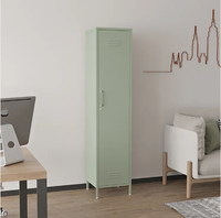 Armoire de rangement en acier multi-couleurs sur pied, personnalisable, à portes simples, pour vêtements, casier en acier, armoire de rangement, vente en gros