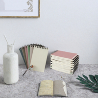 Carnet à spirale, reliure spirale, couverture en papier, 60 feuilles, pages blanches, format A7, planificateur, bloc-notes, agenda scolaire, papeterie