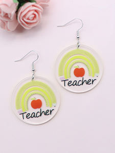2025ใหม่ต่างหูอะคริลิคสีรุ้งทำด้วยมือต่างหูห้อยสำหรับคุณครูสำหรับผู้หญิงเด็กผู้หญิง - Product Image 6